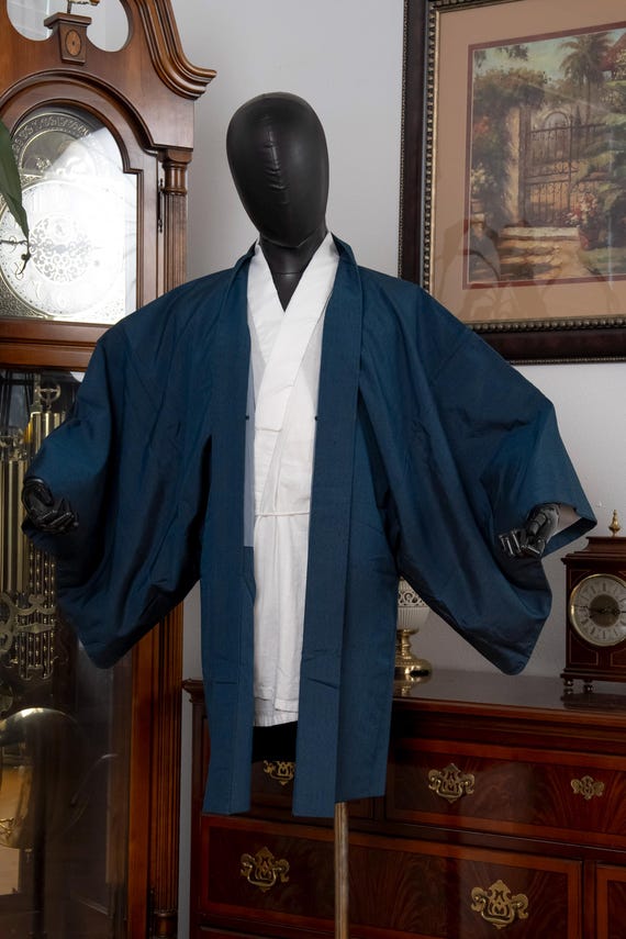 DEAR VANILLA Authentic Japanese Kimono Haori Men's Traditional Jacket Made in Japan Genuine Vintage MHA-0327