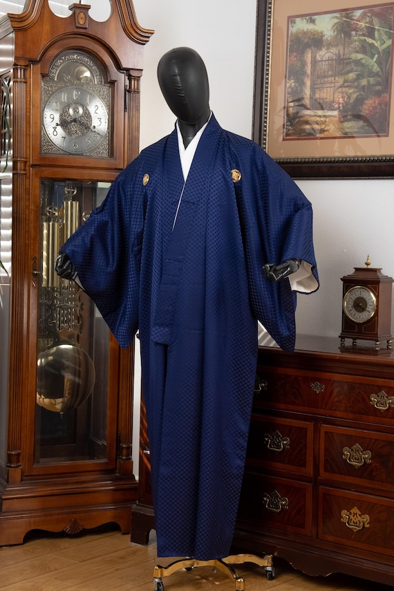 DEAR VANILLA Authentic Vintage Traditional Men's Kimono Japanese Robe Gown Samurai Made in Japan MKM-0200