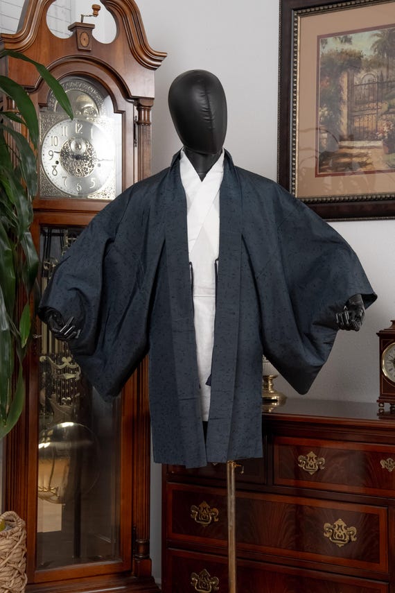 DEAR VANILLA Authentic Japanese Kimono Haori Men's Traditional Jacket Made in Japan Genuine Vintage MHA-0302