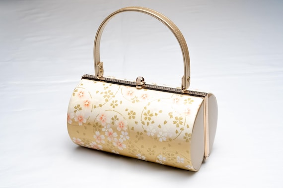 DEAR VANILLA Authentic Japanese Kimono Silk Purse Handbag Vintage Made in Japan PU-0407