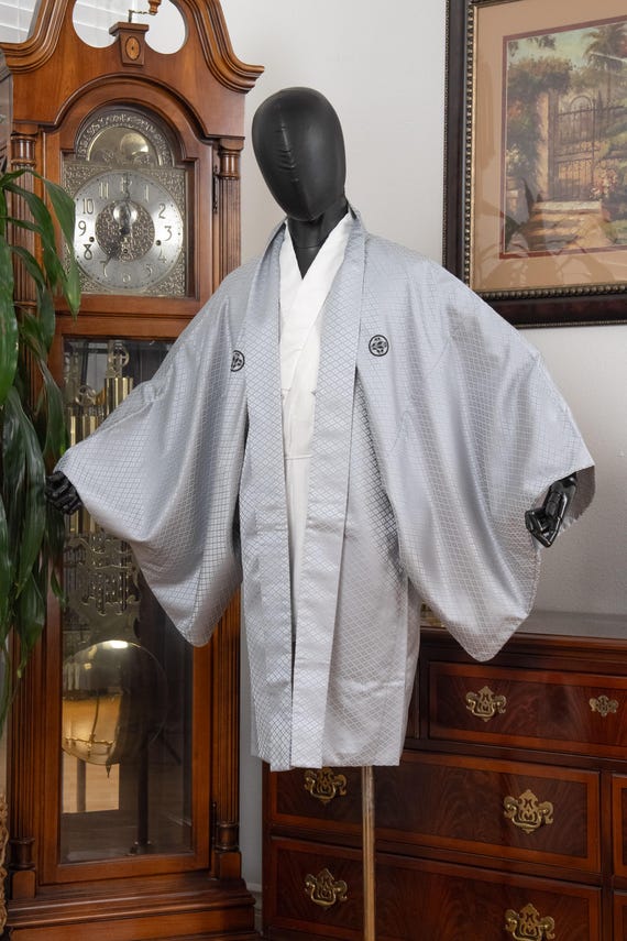 DEAR VANILLA Authentic Japanese Kimono Haori Men's Traditional Jacket Made in Japan Genuine Vintage MHA-0267