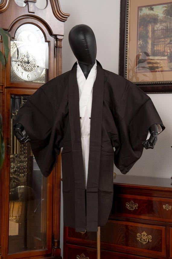 DEAR VANILLA Authentic Japanese Kimono Haori Men's Traditional Jacket Made in Japan Genuine Vintage MHA-0321