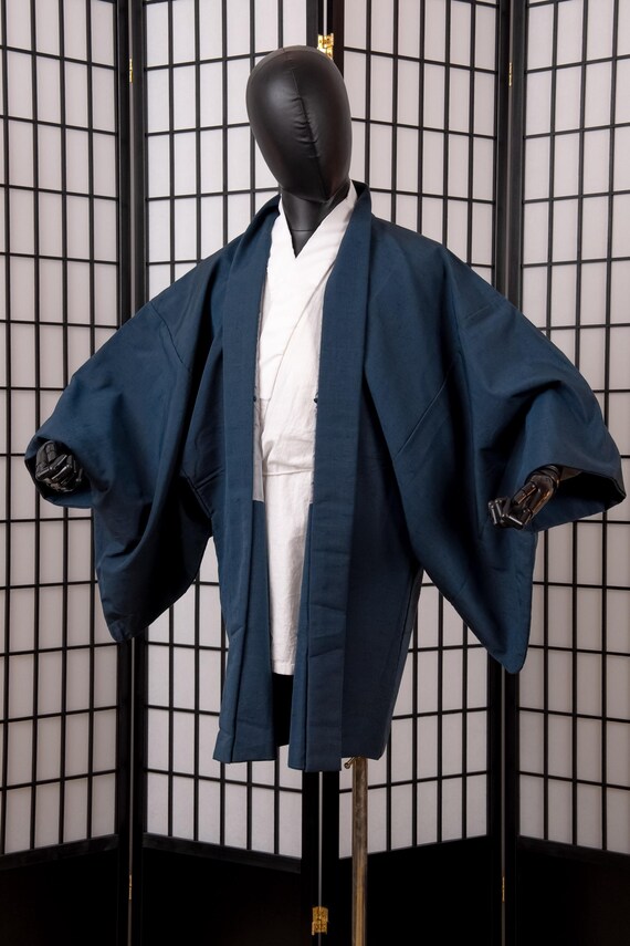 DEAR VANILLA Authentic Japanese Kimono Haori Men's Traditional Jacket Made in Japan Genuine Vintage MHA-0329