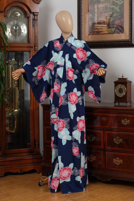 DEAR VANILLA Traditional Japanese Yukata Kimono for Women Summer Matsuri Cotton Robe Dress YKT-0013