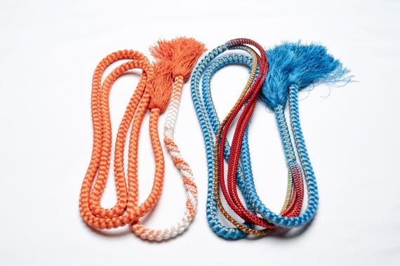 DEAR VANILLA Japanese Kimono Obijime Cord Set For Furisode Kimono Silk Obi Belt Fastener Accessory Rope Made in Japan Genuine OC-0210