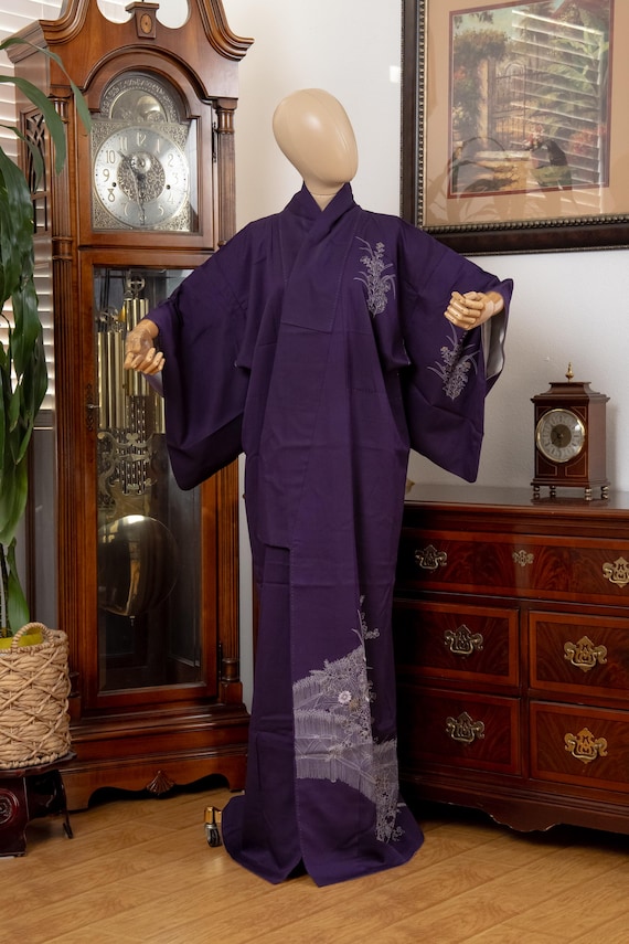 DEAR VANILLA Authentic Traditional Japanese Kimono for Women Vintage Dress Robe Made in Japan Genuine Original KM-0619