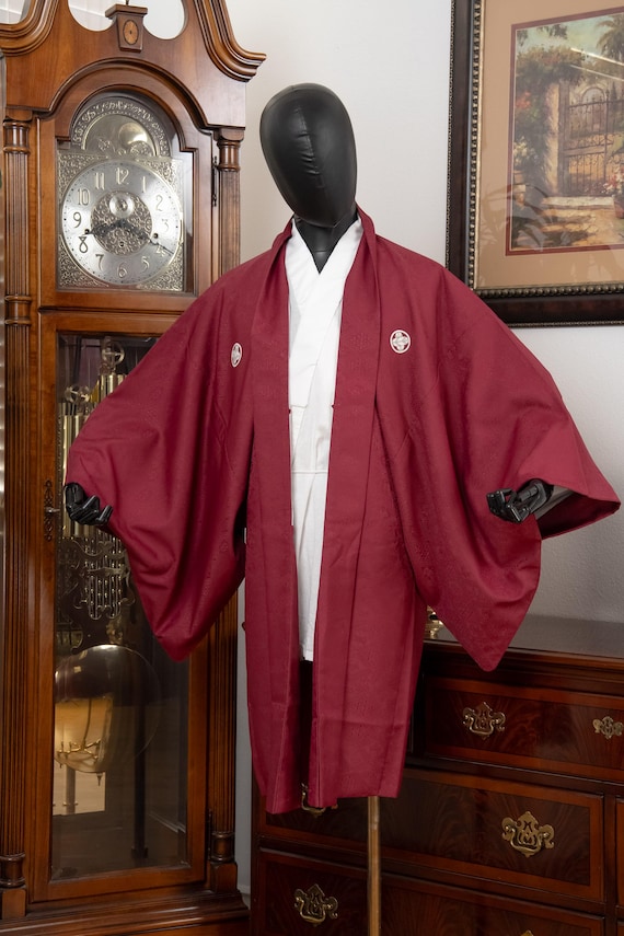 DEAR VANILLA Authentic Japanese Kimono Haori Men's Traditional Jacket Made in Japan Genuine Vintage MHA-0284