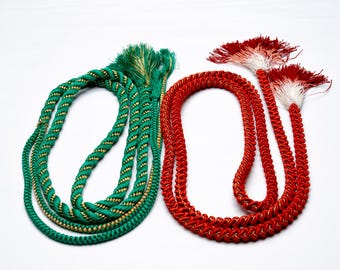 DEAR VANILLA Japanese Kimono Obijime Cord Set For Furisode Kimono Silk Obi Belt Fastener Accessory Rope Made in Japan Genuine OC-0270