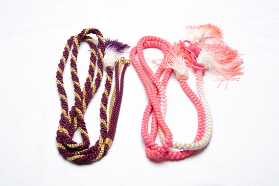 DEAR VANILLA Japanese Kimono Obijime Cord Set For Furisode Kimono Silk Obi Belt Fastener Accessory Rope Made in Japan Genuine OC-0209