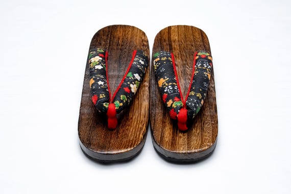 Dear Vanilla Authentic Japanese Vintage Yukata Kimono Geta Wood Sandals 24cm US Size 7 SD-0307