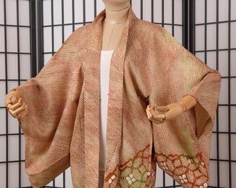 DEAR VANILLA Authentic Japanese Haori for Women Traditional Kimono Jacket Vintage Made in Japan HA-0475