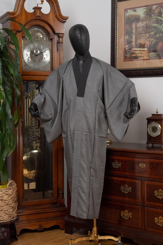 DEAR VANILLA Authentic Vintage Men's Kimono Juban Traditional Japanese Undergown Robe Made in Japan Original MJU-0219
