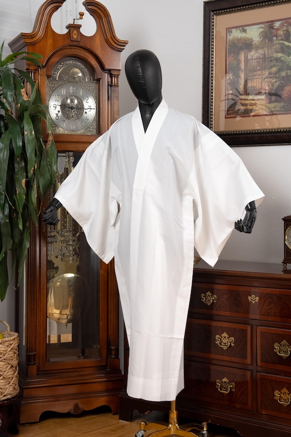 DEAR VANILLA Authentic Vintage Men's Kimono Juban Traditional Japanese Undergown Robe Made in Japan Original MJU-0188