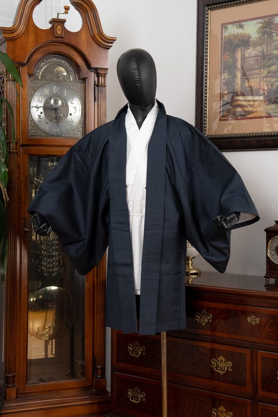 DEAR VANILLA Authentic Japanese Kimono Haori Men's Traditional Jacket Made in Japan Genuine Vintage MHA-0275