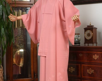 DEAR VANILLA Authentic Traditional Japanese Tango Chirimen Silk Iromuji Kimono for Women Vintage Robe Made in Japan KMC-0058