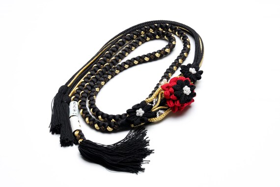 DEAR VANILLA Japanese Ornament Obijime Cord for Furisode Kimono Silk Obi Belt Fastener Accessory Rope Made in Japan OCF-0060