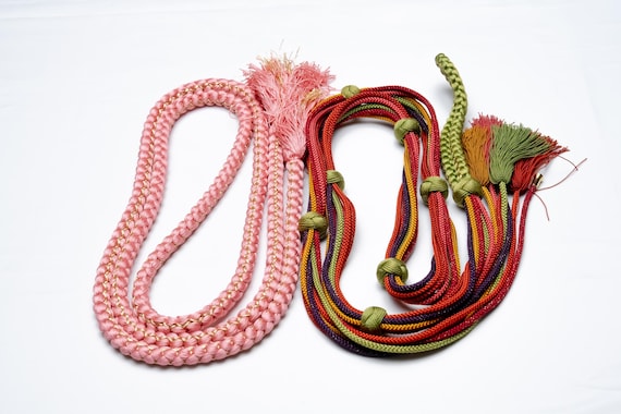 DEAR VANILLA Japanese Kimono Obijime Cord Set For Furisode Kimono Silk Obi Belt Fastener Accessory Rope Made in Japan Genuine OC-0260