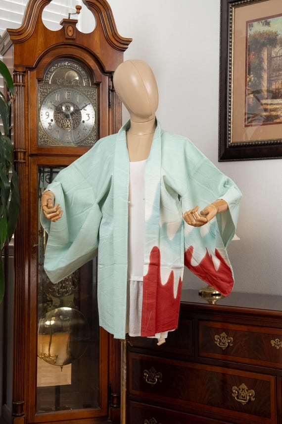 DEAR VANILLA Authentic Japanese Haori for Women Traditional Kimono Jacket Vintage Made in Japan HA-0417
