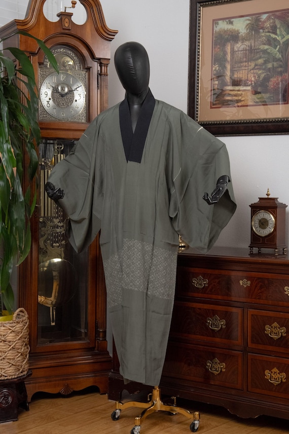 DEAR VANILLA Authentic Vintage Men's Kimono Juban Traditional Japanese Undergown Robe Made in Japan Original MJU-0216