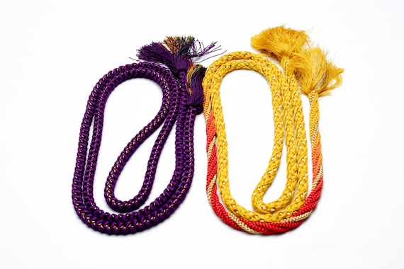 DEAR VANILLA Japanese Kimono Obijime Cord Set For Furisode Kimono Silk Obi Belt Fastener Accessory Rope Made in Japan Genuine OC-0249