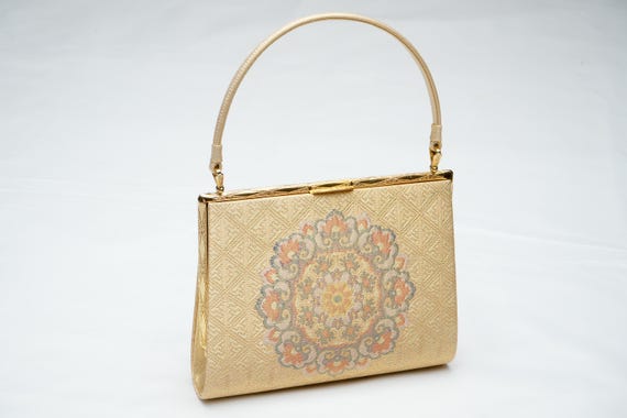 DEAR VANILLA Authentic Japanese Kimono Silk Purse Handbag Vintage Made in Japan PU-0290
