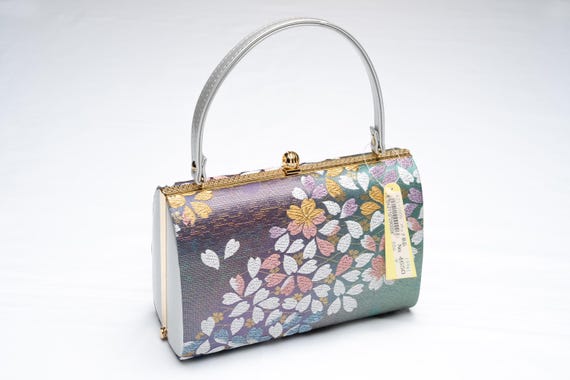 DEAR VANILLA Authentic Japanese Kimono Enamel Purse Handbag Vintage Made in Japan PU-0347