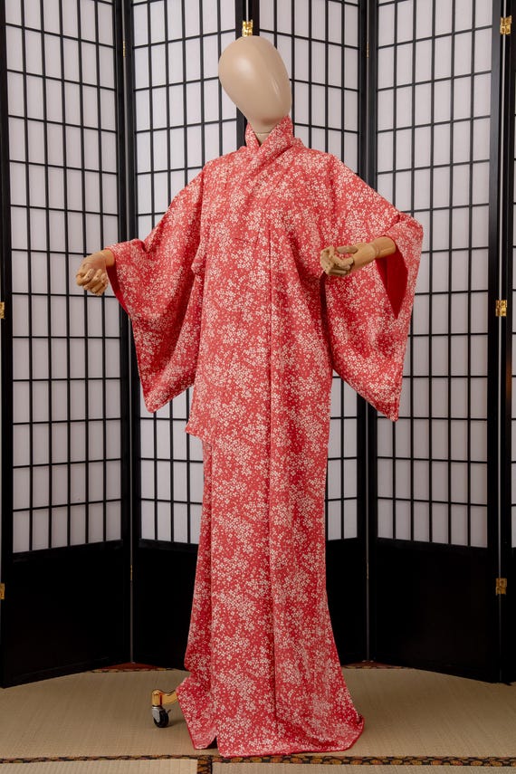 DEAR VANILLA Authentic Traditional Japanese Kimono for Women Vintage Dress Robe Made in Japan Genuine Original KM-0631