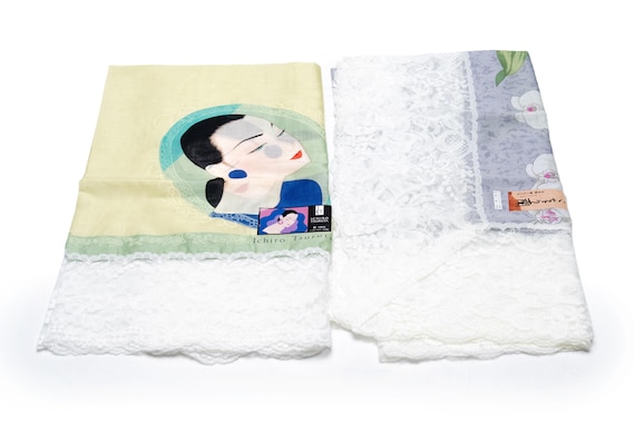 DEAR VANILLA Japanese Kimono Handkerchief Set for Women Japan Authentic Vintage HK-0065
