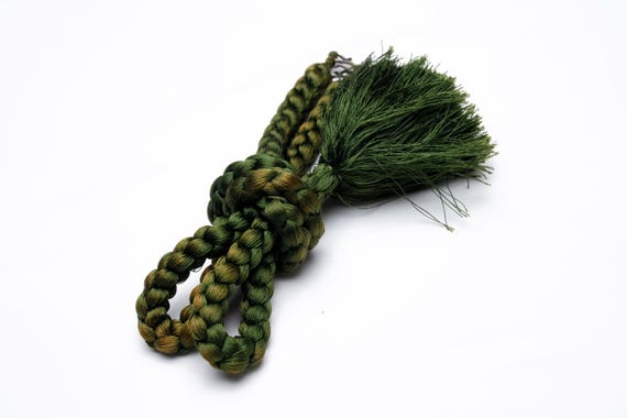 DEAR VANILLA Authentic Vintage Japanese Men's Kimono Haorihimo Haori Tie Tassle with Hooks Made in Japan MHC-0121