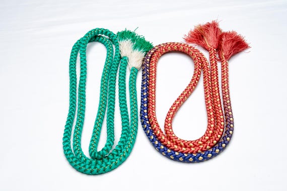 DEAR VANILLA Japanese Kimono Obijime Cord Set For Furisode Kimono Silk Obi Belt Fastener Accessory Rope Made in Japan Genuine OC-0230