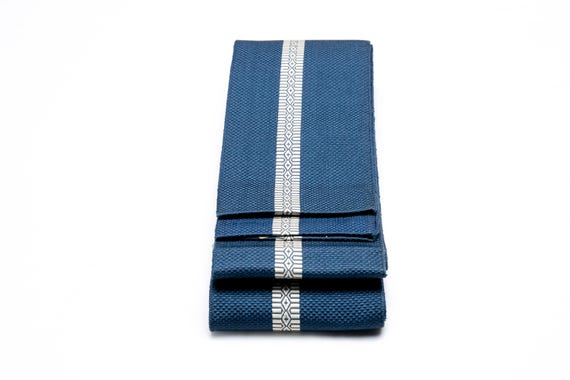 DEAR VANILLA Authentic Japanese Men's Kimono Kaku Obi Vintage Samurai Obi Sash Belt Made in Japan Genuine Original MOB-0242