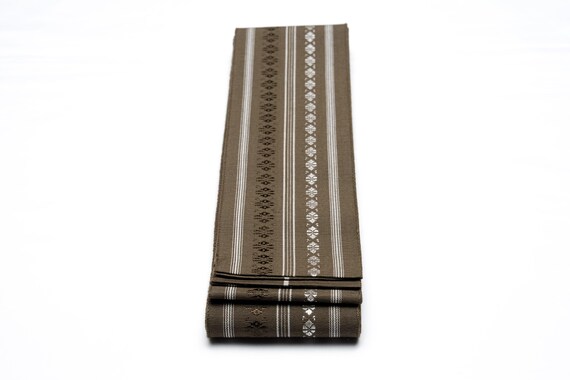 DEAR VANILLA Authentic Japanese Men's Kimono Kaku Obi Vintage Samurai Obi Sash Belt Made in Japan Genuine Original MOB-0250