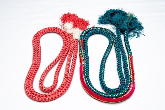 DEAR VANILLA Japanese Kimono Obijime Cord Set For Furisode Kimono Silk Obi Belt Fastener Accessory Rope Made in Japan Genuine OC-0236