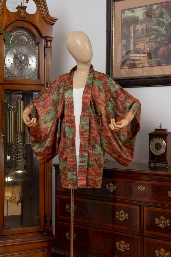 DEAR VANILLA Authentic Japanese Haori for Women Traditional Kimono Jacket Vintage Made in Japan HA-0443