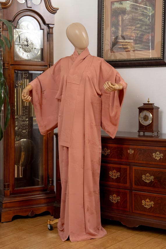 DEAR VANILLA Authentic Traditional Japanese Iromuji Kimono for Women Vintage Robe Made in Japan Genuine Original KMI-0178