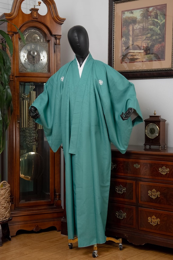 DEAR VANILLA Authentic Vintage Traditional Men's Kimono Japanese Robe Gown Samurai Made in Japan MKM-0219