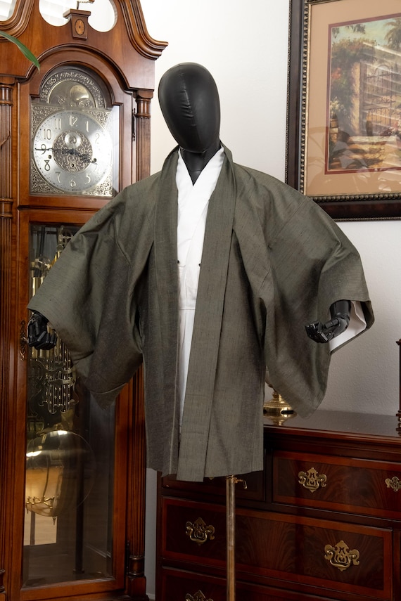 DEAR VANILLA Authentic Japanese Kimono Haori Men's Traditional Jacket Made in Japan Genuine Vintage MHA-0270