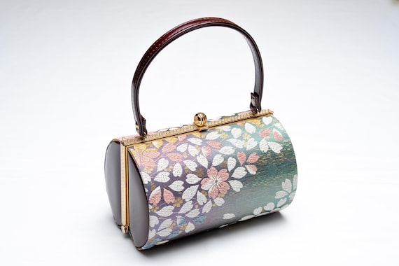 DEAR VANILLA Authentic Japanese Kimono Enamel Purse Handbag Vintage Made in Japan PU-0346