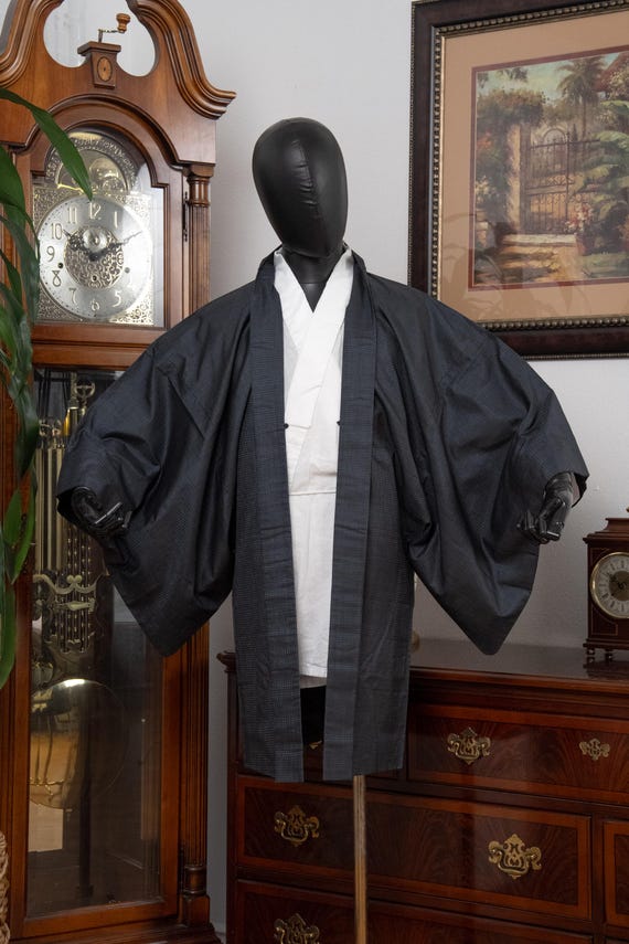 DEAR VANILLA Authentic Japanese Kimono Haori Men's Traditional Jacket Made in Japan Genuine Vintage MHA-0305