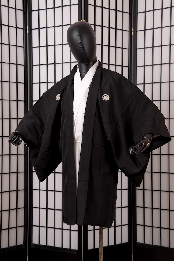 DEAR VANILLA Authentic Japanese Kimono Haori Men's Traditional Jacket Made in Japan Genuine Vintage MHA-0333