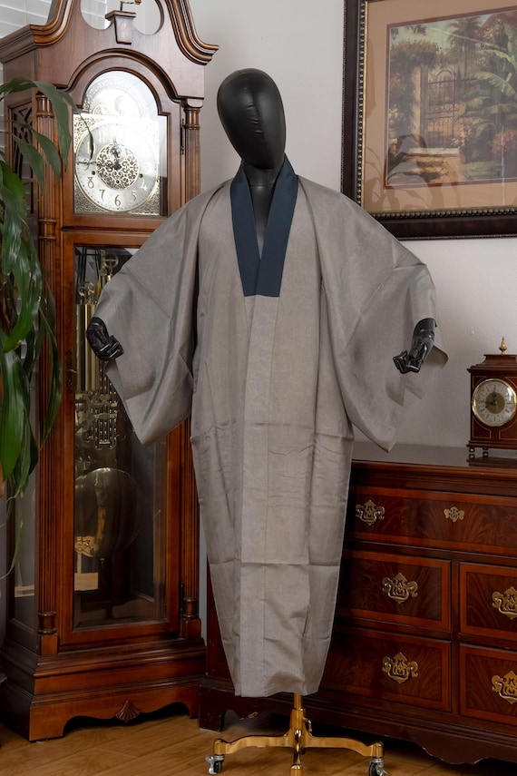 DEAR VANILLA Authentic Vintage Men's Kimono Juban Traditional Japanese Undergown Robe Made in Japan Original MJU-0228