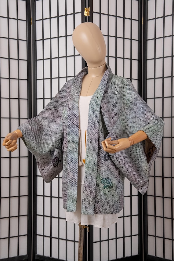 DEAR VANILLA Authentic Japanese Haori for Women Traditional Kimono Jacket Vintage Made in Japan HA-0474