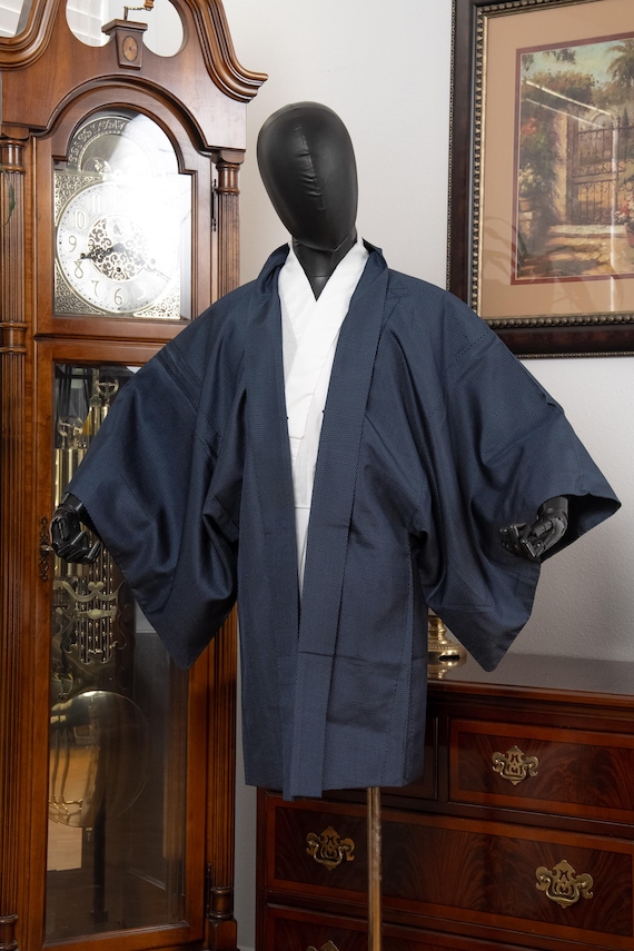 DEAR VANILLA Authentic Japanese Kimono Haori Men's Traditional Jacket Made in Japan Genuine Vintage MHA-0283