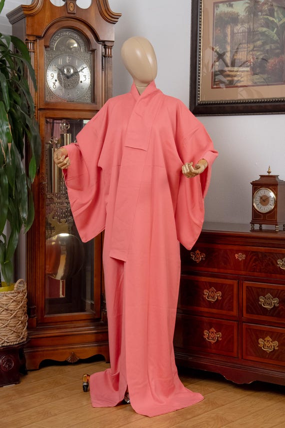 DEAR VANILLA Authentic Traditional Japanese Tango Chirimen Silk Iromuji Kimono for Women Vintage Robe Made in Japan KMC-0090