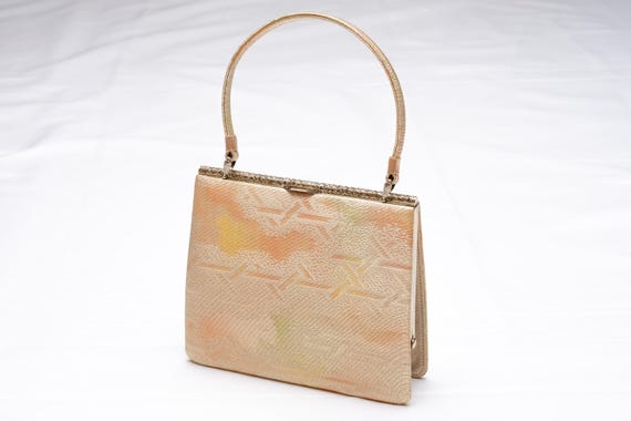 DEAR VANILLA Authentic Japanese Kimono Silk Purse Handbag Vintage Made in Japan PU-0395