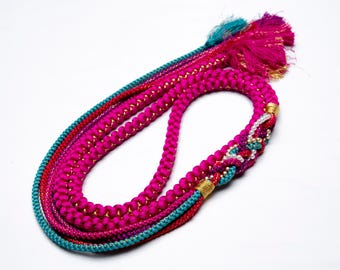 DEAR VANILLA Japanese Ornament Obijime Cord for Furisode Kimono Silk Obi Belt Fastener Accessory Rope Made in Japan OCF-0093