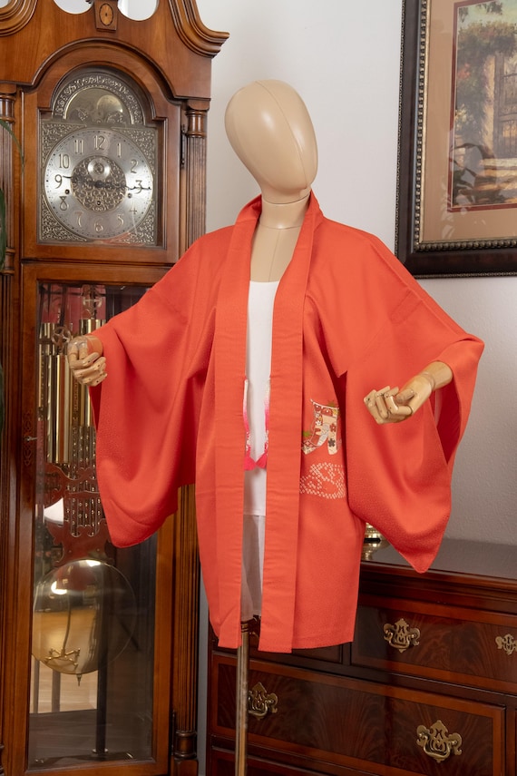 DEAR VANILLA Authentic Japanese Haori for Women Traditional Kimono Jacket Vintage Made in Japan HA-0432