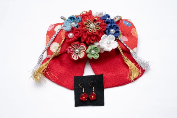 DEAR VANILLA Japanese Kimono Hair Decoration Hand Craft Tsumamizaiku Kamikazari KZR-0002