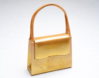 DEAR VANILLA Authentic Japanese Kimono Enamel Purse Handbag Vintage Made in Japan PU-0342