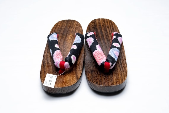 Dear Vanilla Authentic Japanese Vintage Yukata Kimono Geta Wood Sandals 24cm US Size 7 SD-0311